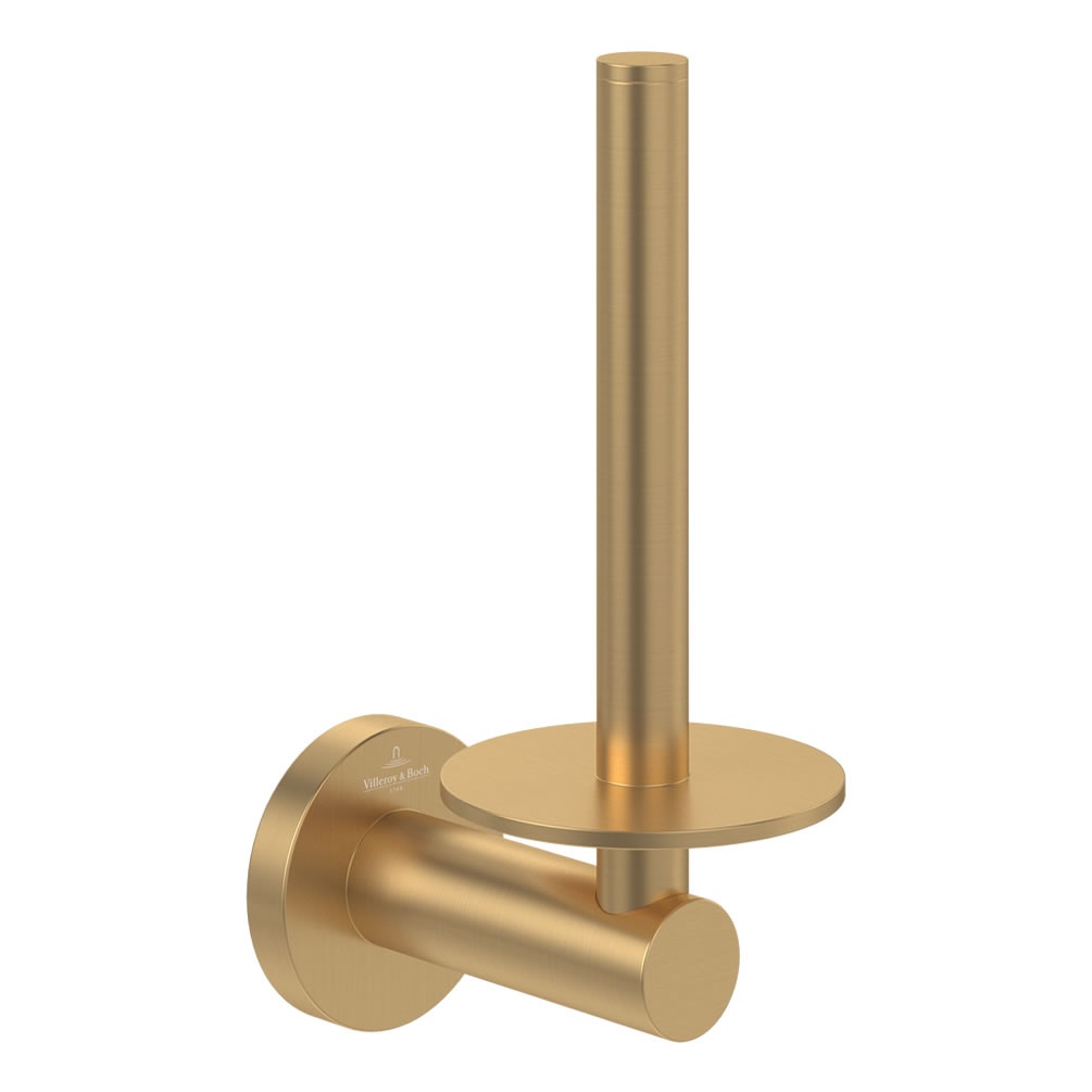 Cutout image of Villeroy & Boch Elements Tender Brushed Gold Spare Toilet Roll Holder